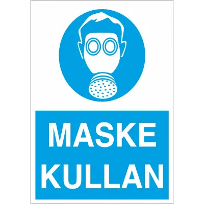 Maske Kullan İş Güvenliği Levhası