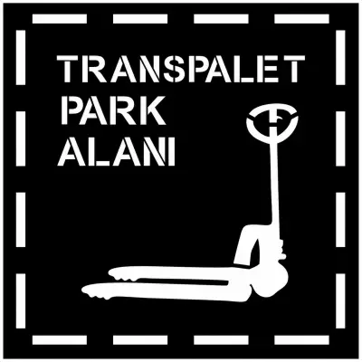 Transpalet Park Alanı Boyama Şablonu 3 mm Ham MDF