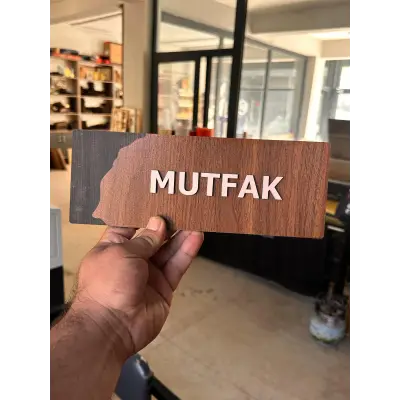 Wooden Seri Yönlendirme Tabela Levha MDL 2