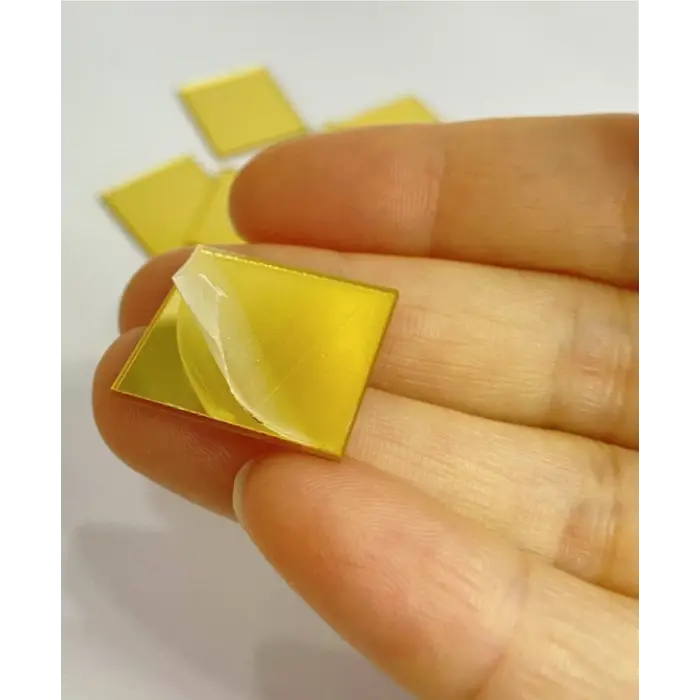 2 cm Kare Kendinden Yapışkanlı Pleksi Mozaik Ayna – Gold ve Gümüş Renk Seçenekli