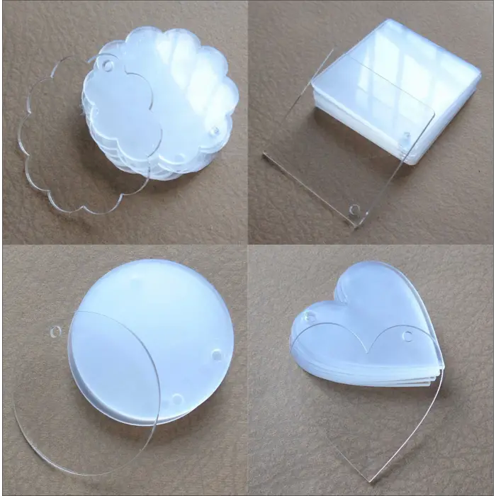 3 mm Şeffaf Pleksi Anahtarlık Baskısız 7 Cm