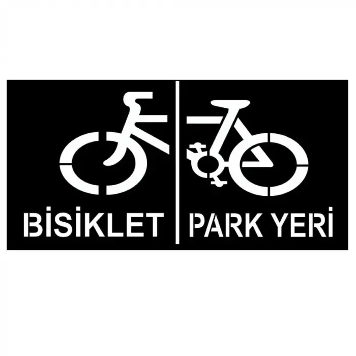 Bisiklet Park Yeri Boyama Şablonu 3 mm Ham MDF 100x200 cm