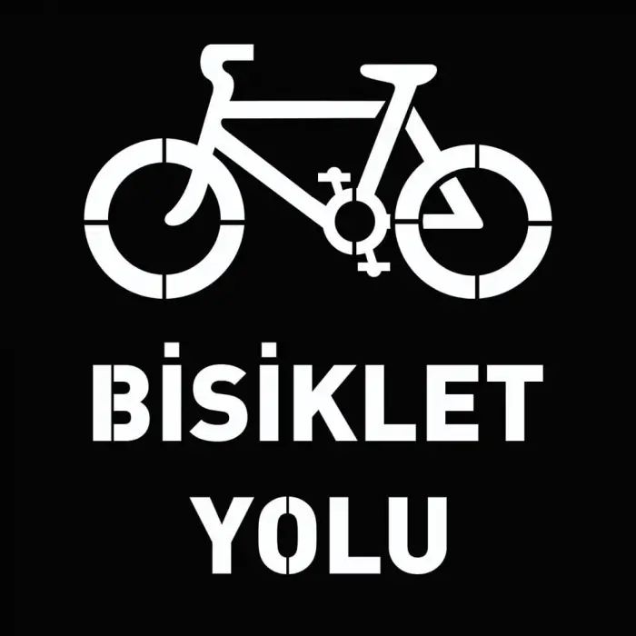 Bisiklet Yolu Boyama Şablonu 3 mm Ham MDF