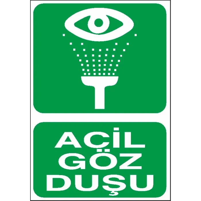 Acil Göz Duşu İş Güvenliği Levhası