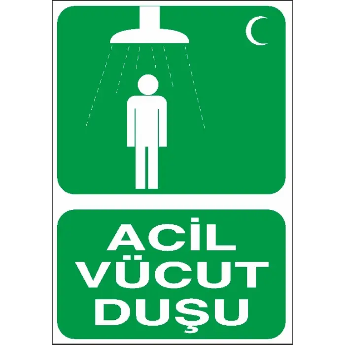 Acil Vücut Duşu İş Güvenliği Levhası