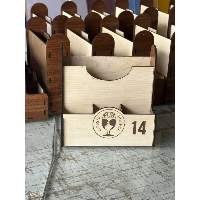 Ahşap Cafe Restaurant ve Oteller için Masa Üstü Peçetelik MDL 7