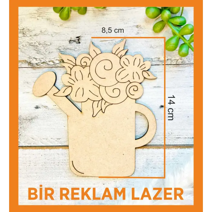 Ahşap Dekoratif Boyanabilir Sulama Kabı Bahar Dekorasyonu Aktivite Kreş