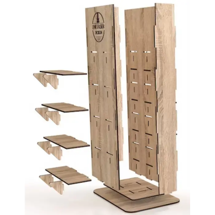 Ahşap Kozmetik Takı Ürün Standı 3 mm mdf Lazer Kesim