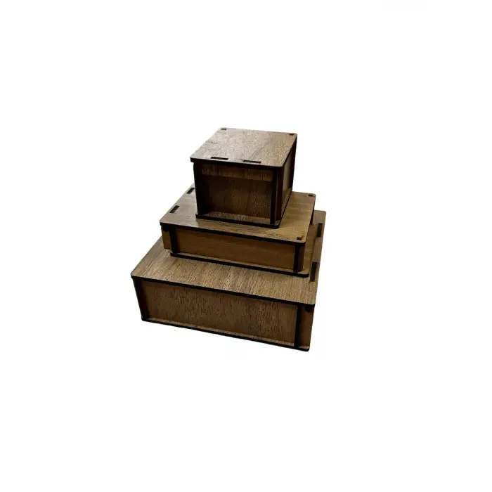 Ahşap Kutu Lazer Kesim 6x8x2 cm