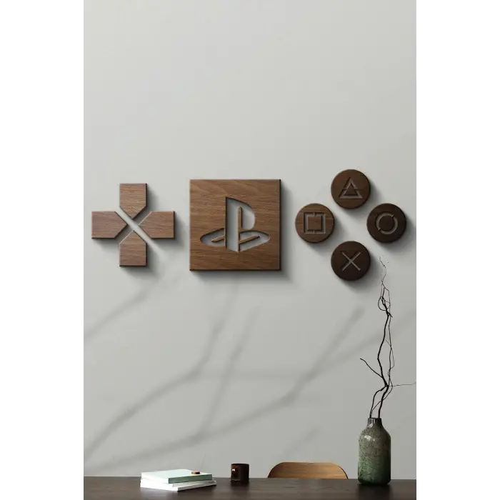 Ahşap Playstation Dekoratif Tablo