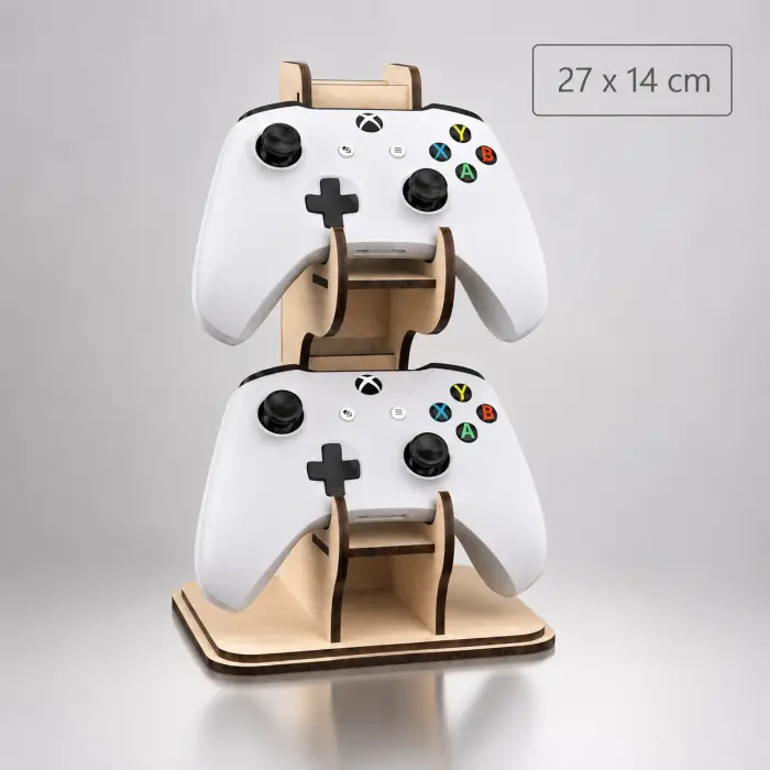Ahşap Playstation PS Oyun Kolu Standı 27x14 cm