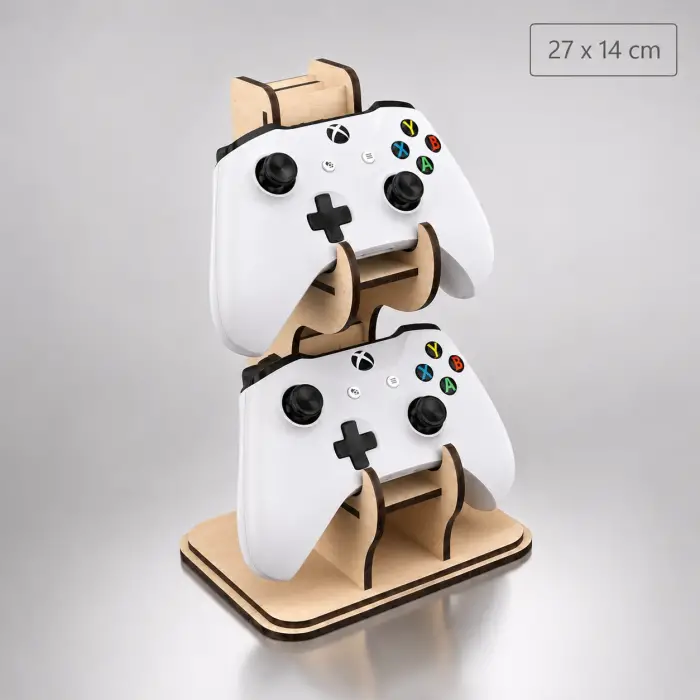 Ahşap Playstation PS Oyun Kolu Standı 27x14 cm