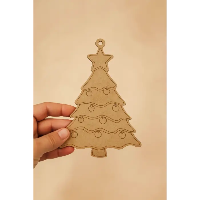 Ahşap Yılbaşı Süsü Boyama Okul Dıy Etkinlik Aktivite Sanat 15 Cm
