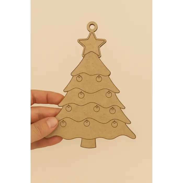 Ahşap Yılbaşı Süsü Boyama Okul Dıy Etkinlik Aktivite Sanat 15 Cm