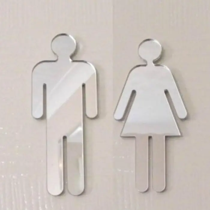 Bay Bayan Wc Kapı Yönlendirme Pleksi