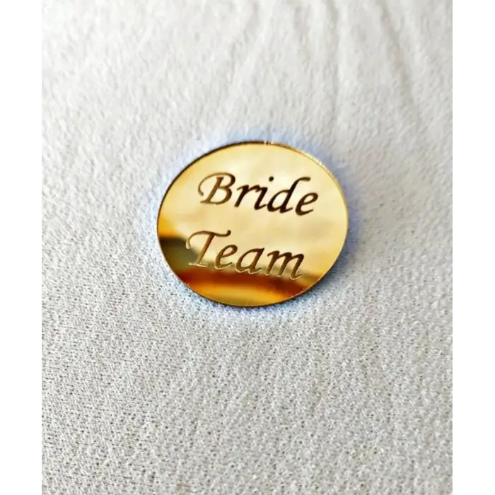 Bride Team Yazılı Gold Pleksi
