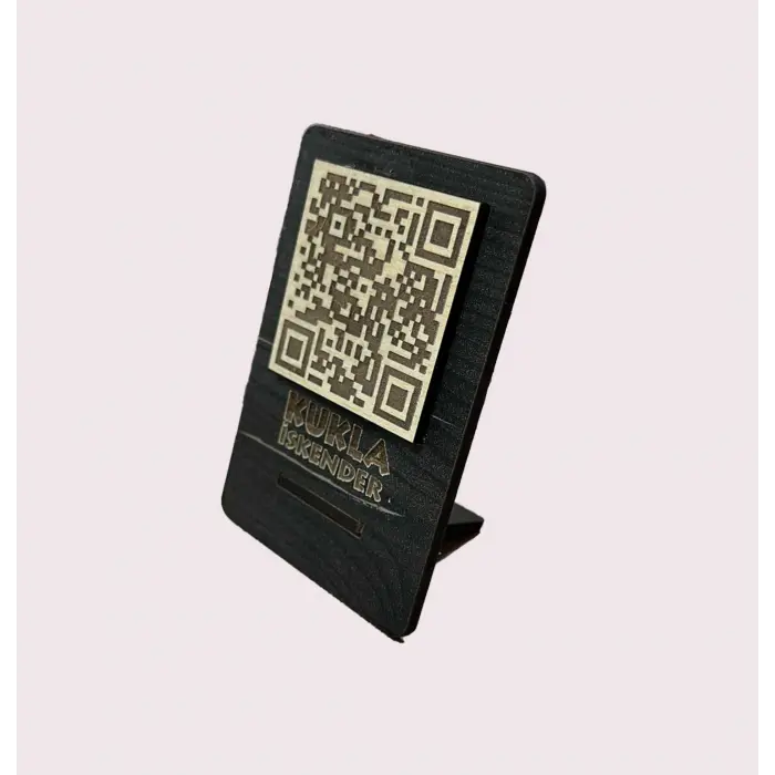 Cafe Restaurantlar için Ahşap Qr Menu