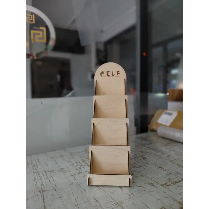 Dekoratif Ahşap Ürün Standı 41x13 cm Demonte