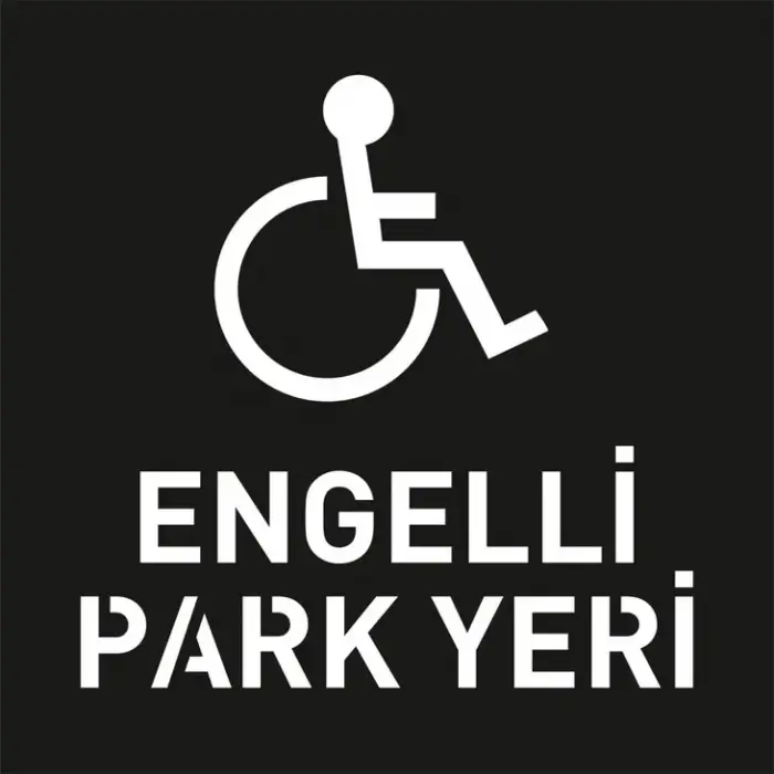 Engelli Park Yeri Boyama Şablonu 3 mm Ham MDF