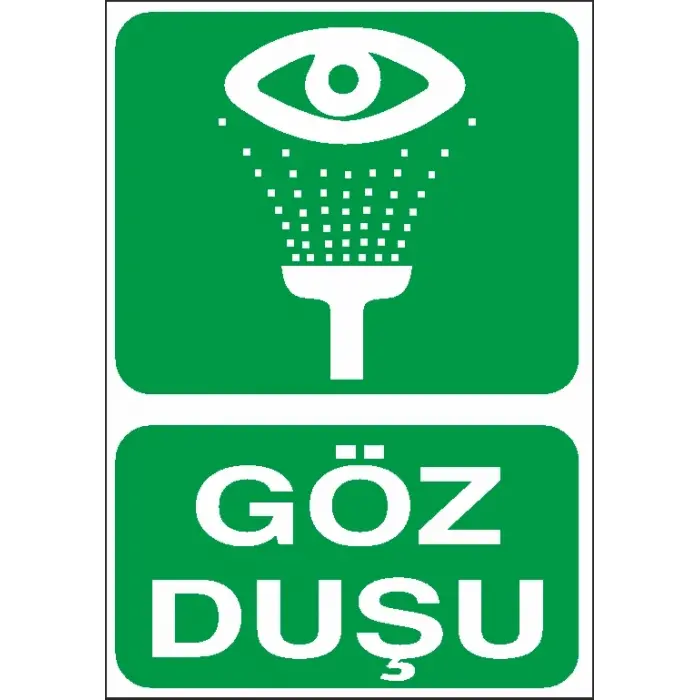 Göz Duşu İş Güvenliği Levhası