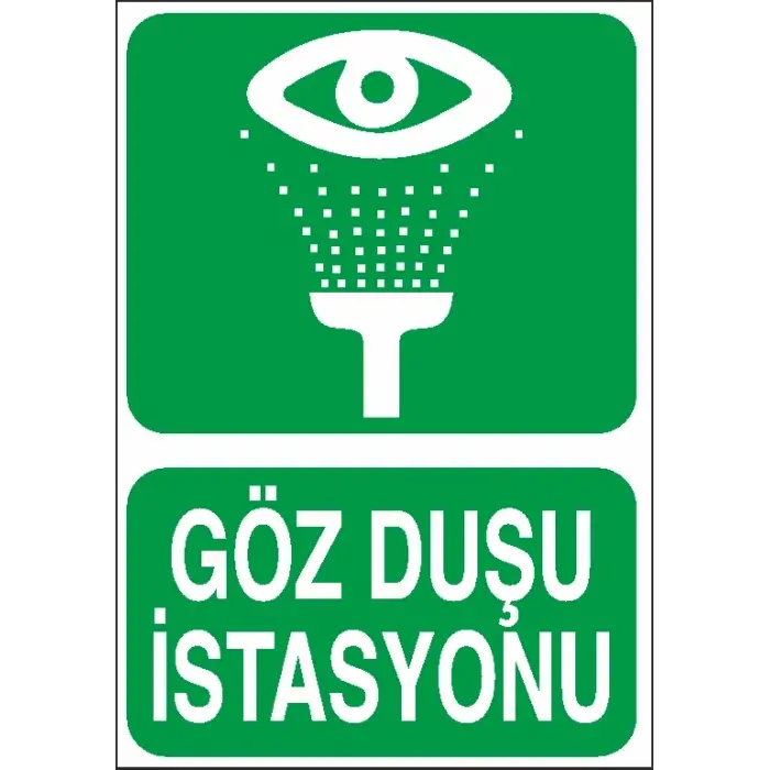 Göz Duşu İstasyonu İş Güvenliği Levhası