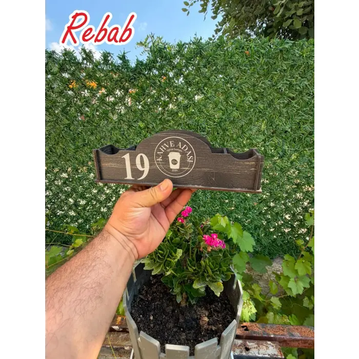 Kafe Restoran Ahşap Peçetelik Kürdanlık Şekerlik Menaj Takımı
