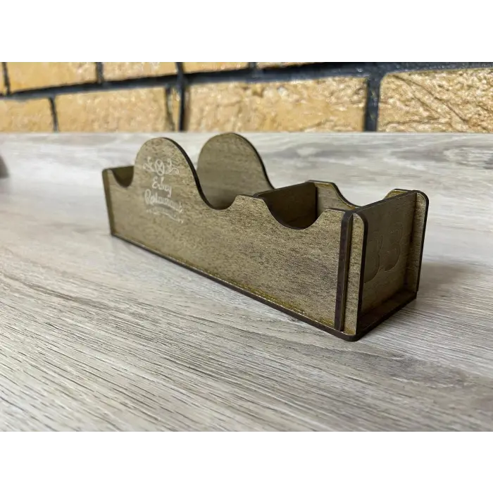 Kafe Restoran Ahşap Peçetelik Şekerlik Sosluk