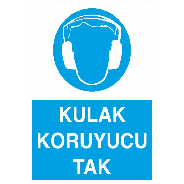 Kulak Koruyucu Tak İş Güvenliği Levhası