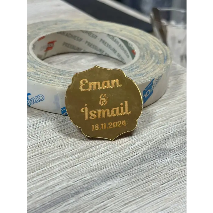 Özel Tasarım Gold & Gümüş Pleksi Düğün Nişan Söz Hediyelikleri
