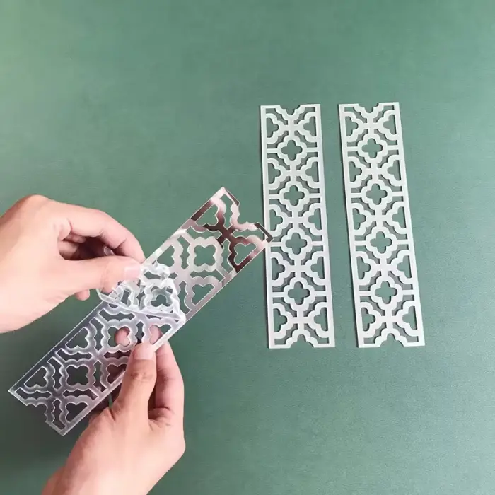 Pleksi Süs Akrilik Ayna Gümüş Motif Desenli Duvar Tavan Süsü Ev Dekorasyon