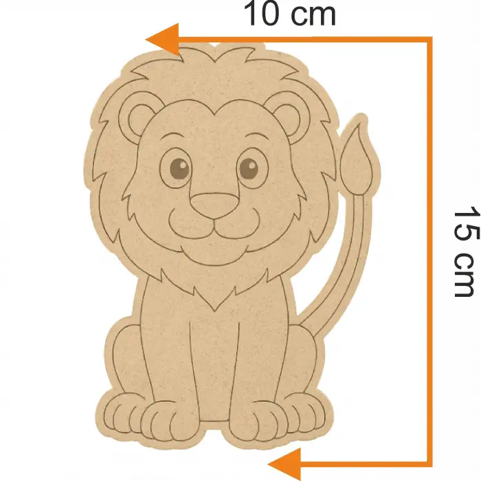 Sevimli Aslan Ahşap Boyama Figürü – Okul Öncesi DIY Etkinlik ve Sanat Aktivitesi
