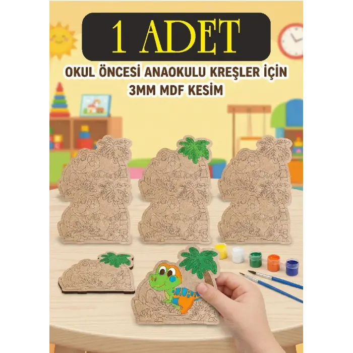 Sevimli Dinozor Boyama Aktivitesi | Okul Öncesi Anaokulu Kreş Etkinliği