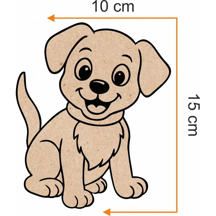 Sevimli Köpek Ahşap Boyama Figürü – Okul Öncesi DIY Etkinlik ve Sanat Aktivitesi