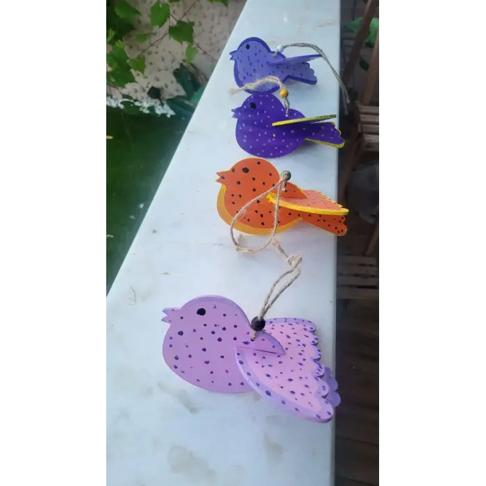 Sevimli Kuş Ahşap Etkinlik Boyama Okul Aktivite Sanat 1 Adet