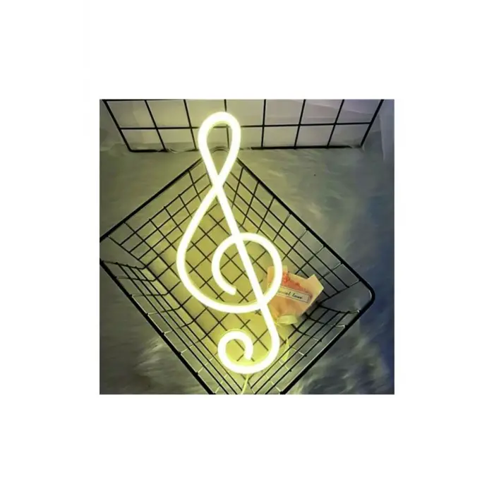 Sol Anahtarı Neon LED Duvar Dekoru 50 × 70 cm – Pleksi Üzeri