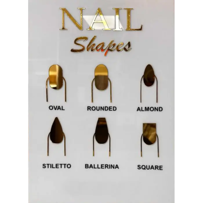 Tırnak Kartelası Pleksi Nail Art Shapes