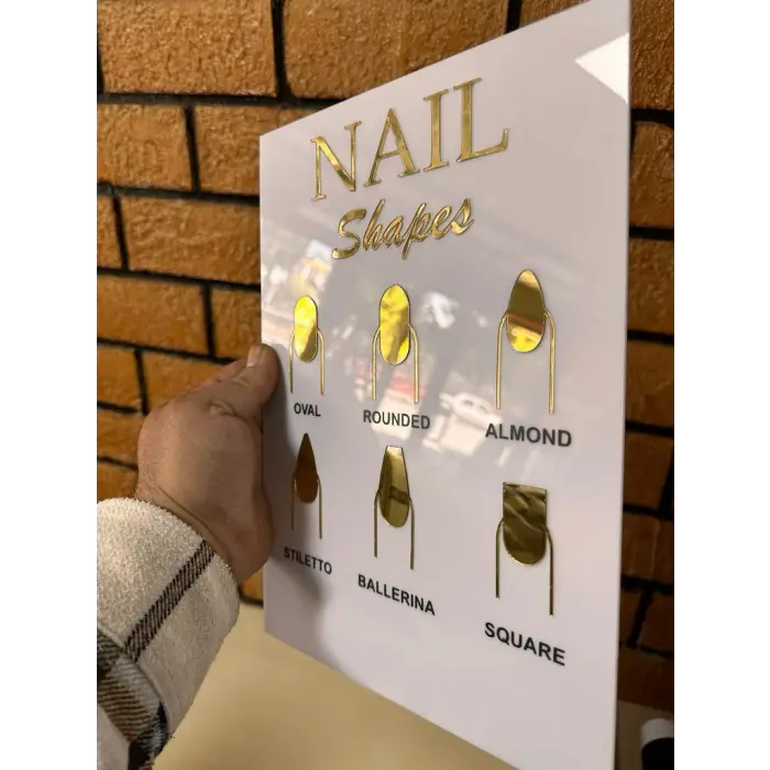 Tırnak Kartelası Pleksi Nail Art Shapes