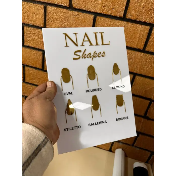 Tırnak Kartelası Pleksi Nail Art Shapes