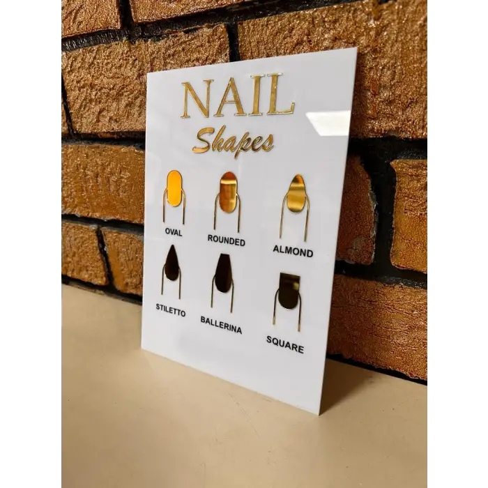 Tırnak Kartelası Pleksi Nail Art Shapes