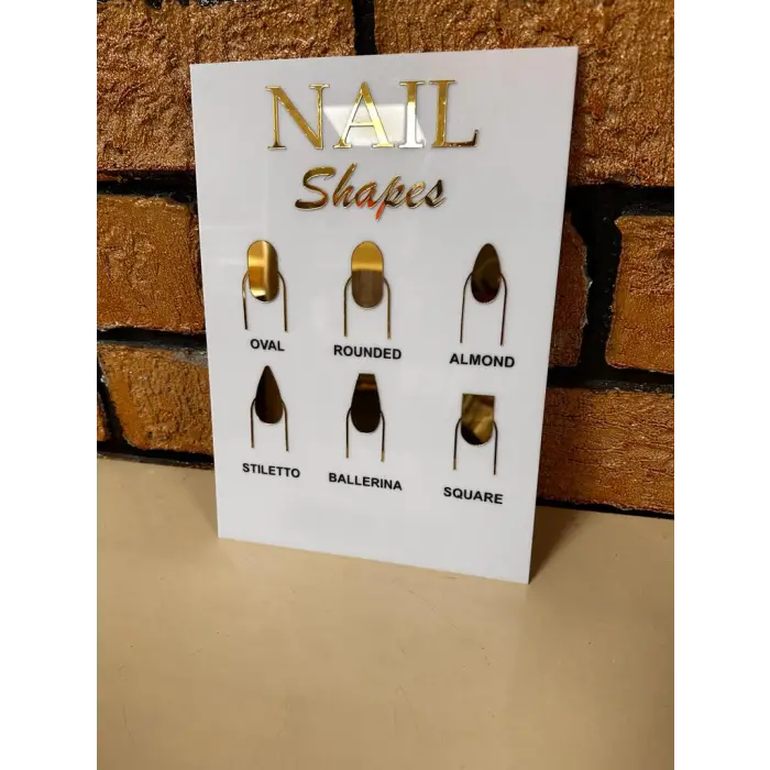 Tırnak Kartelası Pleksi Nail Art Shapes
