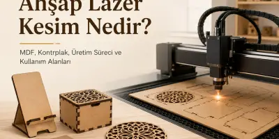 Ahşap Lazer Kesim Nedir? MDF, Kontrplak, Üretim Süreci ve Kullanım Alanları
