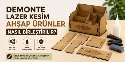 Demonte Lazer Kesim Ahşap Ürünler Nasıl Birleştirilir? Montaj ve Yapıştırma Rehberi