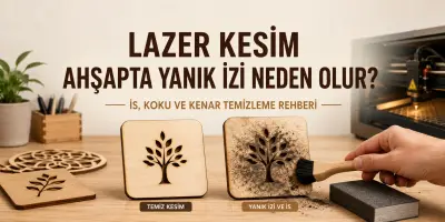 Lazer Kesim Ahşapta Yanık İzi Neden Olur? İs, Koku ve Kenar Temizleme Rehberi