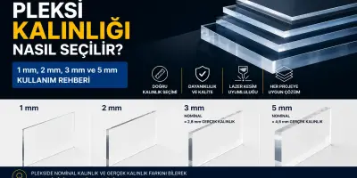 Pleksi Kalınlığı Nasıl Seçilir? 1 mm, 2 mm, 3 mm ve 5 mm Kullanım Rehberi