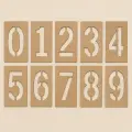 0-9 Rakam Boyama Şablonu Seti | 3 mm Ham MDF