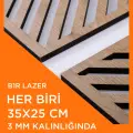 3 Adet Rustik Boho Ahşap Duvar Sanatı - Geometrik Dağ ve Güneş Heykelleri, 3lü Set