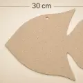 30x20 cm Boyanabilir Balık Ahşap Boyama Objesi | Ham MDF Duvar Süsü