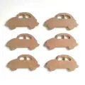 6lı Mini Araba Seti Boyanabilir Ham 3 Mm Mdf