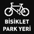 Tek Bisiklet Sembollü Bisiklet Park Yeri Boyama Şablonu 3 mm Ham MDF