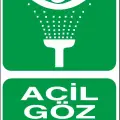 Acil Göz Duşu İş Güvenliği Levhası